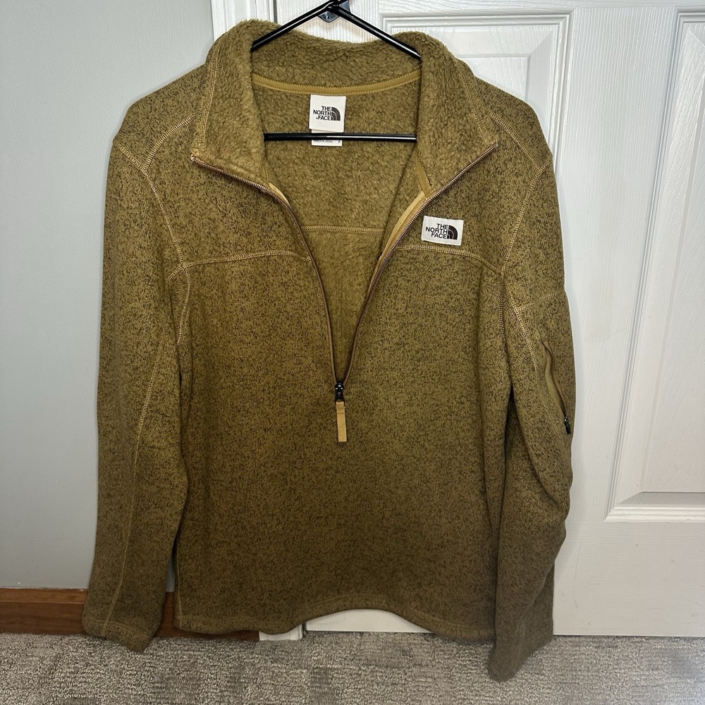 The North Face Mens Tan/Brown Half Zip Pullover Size Small Outdoors Hiking